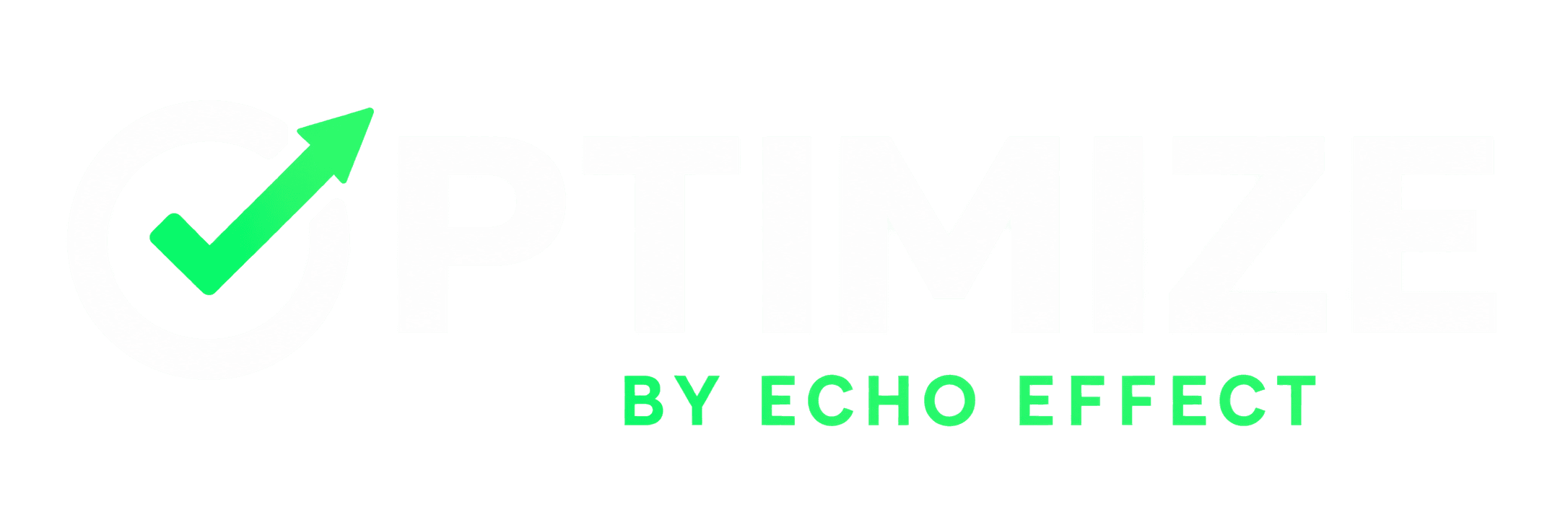 Optimize by Echo Effect logo with a green checkmark arrow